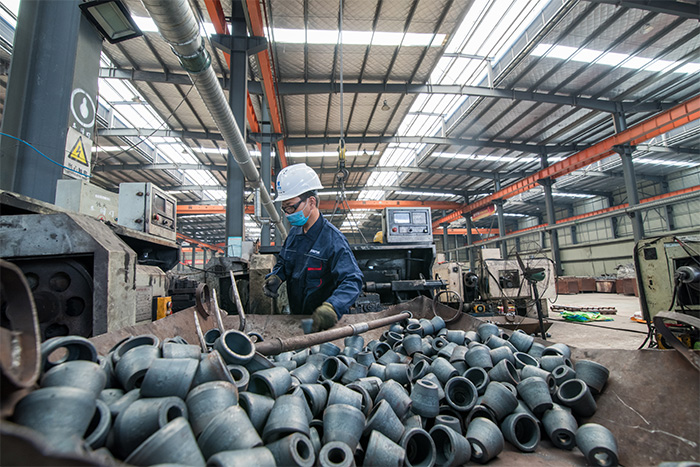 北辰网架配件-锥头加工车间